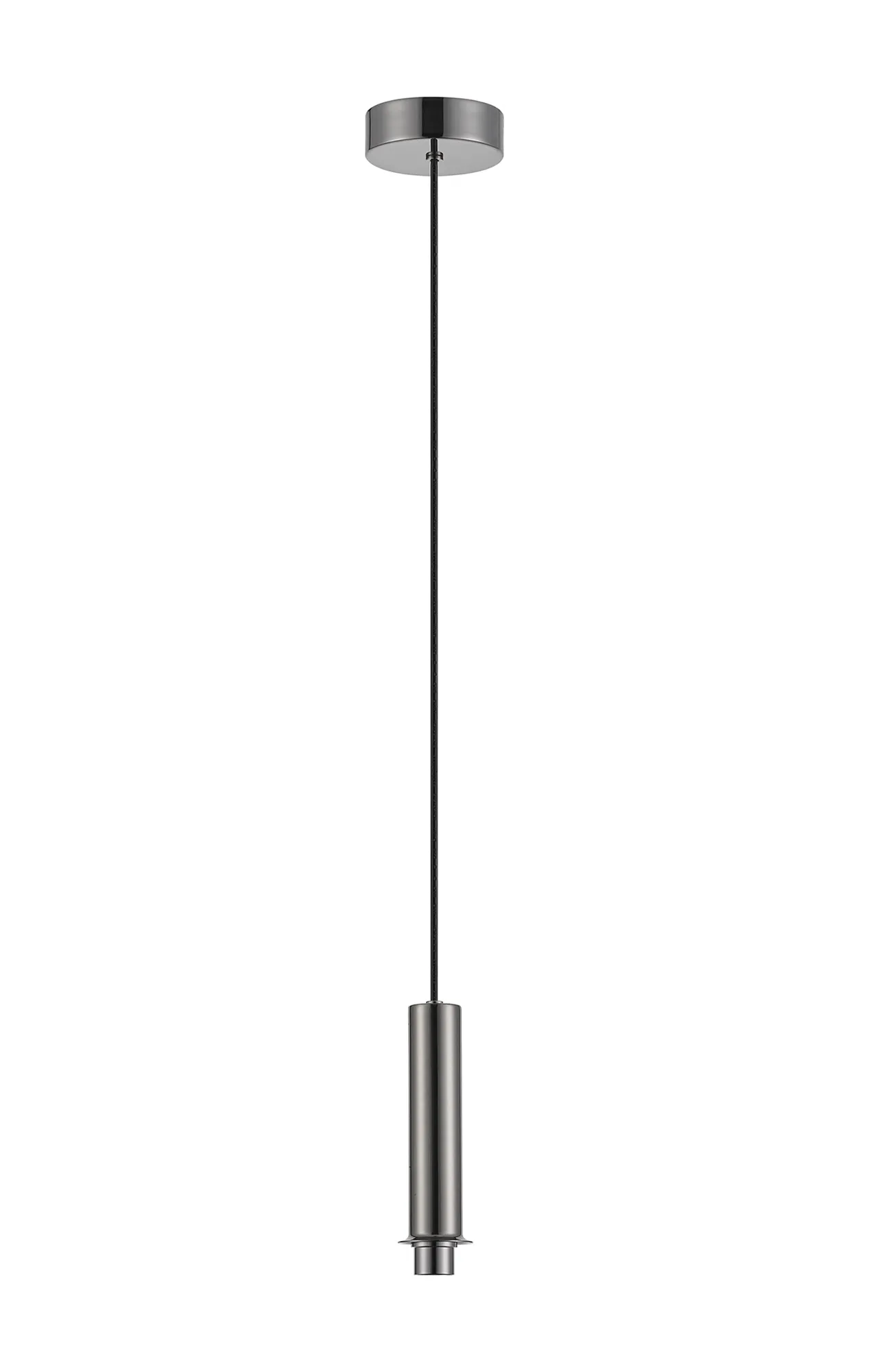 D1008BC  Wick 1.7m 1 Light Pendant, 1 x G9, Black Chrome